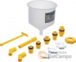 Embudo 1,6 l. de plastico transparente y graduado de uso multiple para llenado de refrigerante / aceite motor / liquido parabrisas, + 13 adaptadores / reductores para diferentes vehículos
