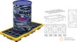 Recogedor de aceite de polietileno con rejilla para 2 bidones x 200 l