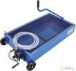 Carro recogedor de fluidos con 4 ruedas y boquilla de descarga, capacidad 55 l (880 x 530 x 140 mm) con bomba de trasvase de manivela