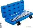 Estuche 12 vasos largos especiales 3/8" ranurados (8 - 19 mm.) para sustitución de sensor de temperatura con cable, interruptor termico y otros componentes