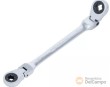 Llave doble carraca plana , articulada 270º torx tipo e (e10 x e12 mm)