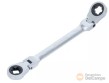 Llave doble carraca plana , articulada 270º torx tipo e (e20 x e24 mm)