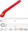 Llave estrella acodada de una boca bihex. con aislamiento vde hasta 1.000 v. según en 60900/iec 60900, 12 mm.