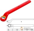 Llave estrella acodada de una boca bihex. con aislamiento vde hasta 1.000 v. según en 60900/iec 60900, 22 mm.