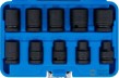 Estuche 10 vasos cortos 1/2" impacto hex. (3/8" - 15/16" x 38 mm) *protorque