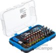 Estuche microcarraca rev. portapuntas 1/4" + 1 portapuntas 1/4" automático + 41 bits 1/4" de color(sl-ph-pz-tx -allen - txh)