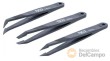 Blister 3 pinzas de precision, 118 mm largo, de plástico