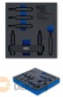 Bandeja de polifoam 1/6 para carro con 5 utiles para aflojar/apretar tuerca frontal de rueda de eje trasero lkw