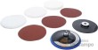 Blister 2 platos soporte ø 180 mm x m14 + 3 discos abrasivos autoadherentes ø 180 mm. + 3 boinas blancas para pulido, ø 180 mm