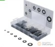 Estuche 340 arandelas de sujección / seguridad (m3 - m12)