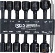 Blister de 12 vasos hex. para atornillador vastago 1/4" (6 - 13 mm. / 1/4" - 1/2"sae) + 2 puntas 1/4" (ph2 - sl1/4")