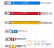 Blister 6 adaptadores 1/4" con banda de color identificativo para taladro electrico, ( 1/4" + 3/8" + 1/2")