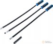 Blister 3 destornilladores flexibles extralargos (600 mm.) con boca hex. 7 mm, portapuntas 1/4" y portavasos 1/4" + 10 puntas 1/4" (sl5,5 - sl6,5 - ph1 - ph2 - t10 - t15 - t20 - t25 - t27 - t30)
