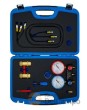 Estuche compresimetro de aire acondicionado, manometro doble para refrigerante r744