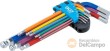 Blister 9 llaves acodadas largas allen bola (1,5 - 10 mm) multicolor