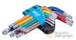 Blister 9 llaves acodadas cortas torx inviolable(t10h - t50h ) multicolor