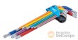 Blister 9 llaves acodadas extralargas torx inviolable(t10h - t50h ) multicolor