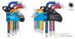 Blister 9 llaves acodadas cortas torx (t10 - t50 ) multicolor con cabeza redondeada