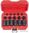 Estuche 16 vasos cortos de impacto perfil en torx *tipo e plus* 1/4" + 3/8" + 1/2" (ep6 - e32)