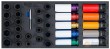 Bandeja 1/3 de polifoam con 33 vasos 1/2" de impacto / extractores de tornillos de rueda especiales y de tornillos de perfil en espiral