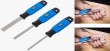 Blister 3 limas finas planas flexibles revestidas de diamante, 200 mm