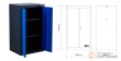 Armario de taller de 2 puertas y 2 estantes, para sistema modular de pared