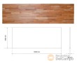 Encimera de madera maciza 1950 x 550 x 30 mm, para sistema modular de pared