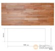 Encimera de madera maciza 1300 x 550 x 30 mm, para sistema modular de pared
