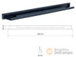Regleta de proteccion para iluminación led para armarios colgantes y paneles perforados 80 x 1300 x 40 mm, para sistema modular de pared