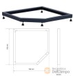 Base esquinera para cajoneras y armarios de taller altura ajustable 750 x 750 x 50 mm, para sistema modular de pared