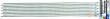 Blister 10 bridas blancas de nylon, 8,0 x 1000 mm