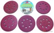 Blister 5 paquetes de 5 discos de lija circular ø 125 mm. de velcro con aspiración de granos 40 - 60 - 80 - 120 - 180 mm., kraftmann