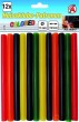 Blister 12 barras de cola termofusible translucida, de 11.5 x 100 mm.,salki