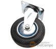 Rueda de goma maciza ø 100 mm giratoria con base. kraftmann