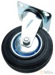 Rueda de goma maciza ø 125 mm giratoria con base. kraftmann