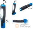 Lámpara de taller portátil led tipo cob con imán y gancho, articulada 180º
