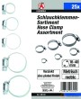Estuche 25 abrazaderas surtidas (ø 16 - 22 - 25 - 28 - 35 - 40 mm.)