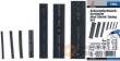 Estuche 126 tubos retractilables negros (ø 2,0 x 40 - 2,5 x 40 - 3,5 x 40 - 5,0 x 40 - 7,0 x 80 - 10,0 x 80 - 13,0 x 85 mm.)