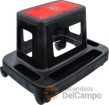 Taburete plástico movil con compatimentos portaobjetos - capacidad max. 150 kgs (450 x 330 x310 mm)