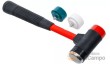 Martillo con cabezas intercambiables ( 1 plástico con tapa de acero - 3 de pvc verde/rojo/blanco), ø 38 mm. mango fibra de vidrio (rosca m8)
