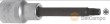 Vaso corto 3/8" punta torx inviolable larga, t30h x 100 mm