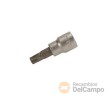 Vaso corto 3/8" punta torx inviolable larga, t55h x 100 mm