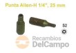 Bolsa 10 puntas 1/4" allen-inviolable 6h