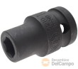 Vaso corto 1/2" impacto hex., 9 mm