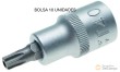 Bolsa 10 vasos cortos 1/2" punta torx inviolable, t-27h x 58 mm