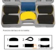 Juego de 6 tacos de foam para trabajos de lijado para carroceria y otros usos