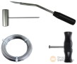 Estuche despegar lunas con palanca + rollo de cable trenzado 50 m. ( 4 pcs.)