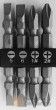 Blister de 4 puntas dobles 1/4" para atornillador (pl5 -pl6 - ph1- ph2)