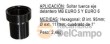 Vaso largo 1" impacto hex. ø 95 mm. int. x 117 mm. ext. para soltar tuerca eje delantero mb euro 5 y 6