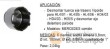 Vaso corto 1" de 6 almenas ext. (9.8 mm.) ø 100 mm. int. x ø 110 mm. ext. para tuerca de buje de eje trasero hipoide de mercedes benz (hl4/01-hl4/05-hl4/06-hl4/02-hl4/03-hd5/5) y delantero paloide